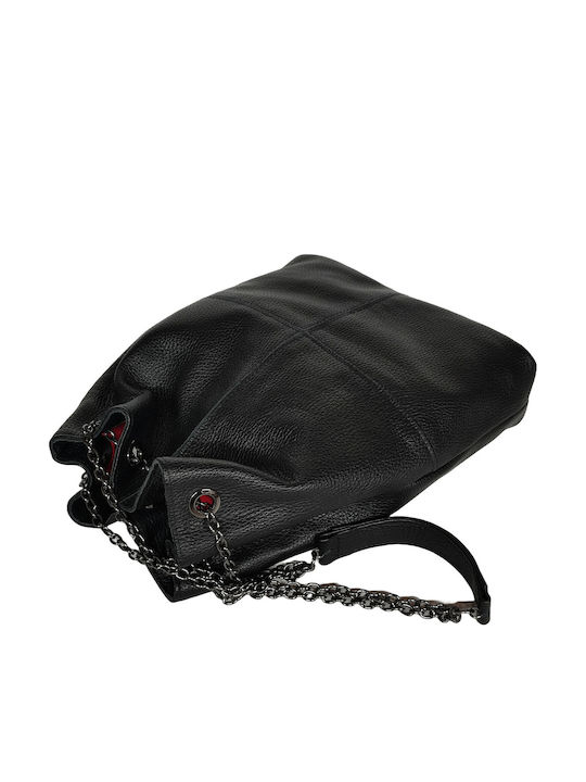 Leather Women's Pouch Shoulder Black
