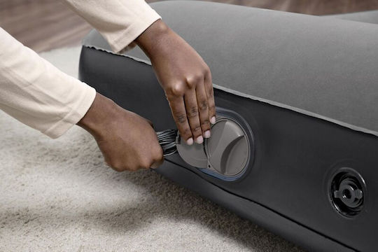 Bestway Inflatable Sleep Mattress Single with Integrated Pump 188x99x30cm Gray