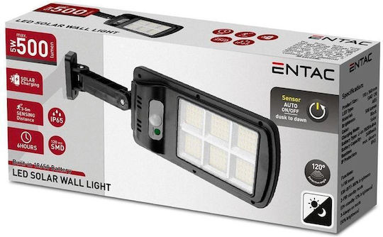 Entac Smd Wall Mounted Solar Light 5W with Motion Sensor and Photocell