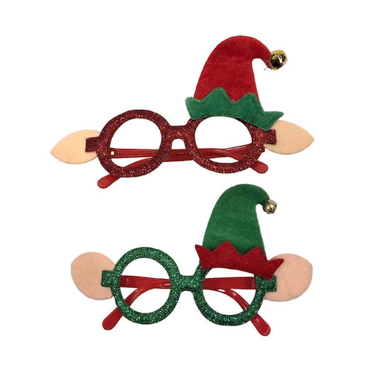 Weihnachtsbrillen Elfenmütze Rot Oder Grün – 1 Stück