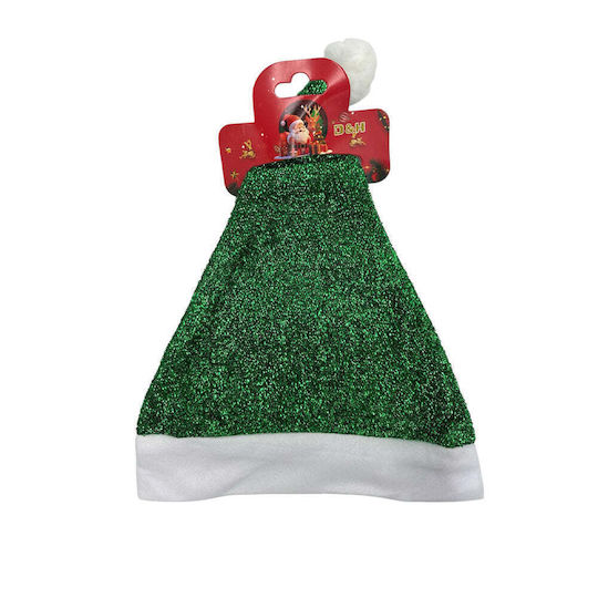 Weihnachtsbekleidungsaccessoires Glitter Kappen 35 cm Rote Oder Grüne – 1 Stück