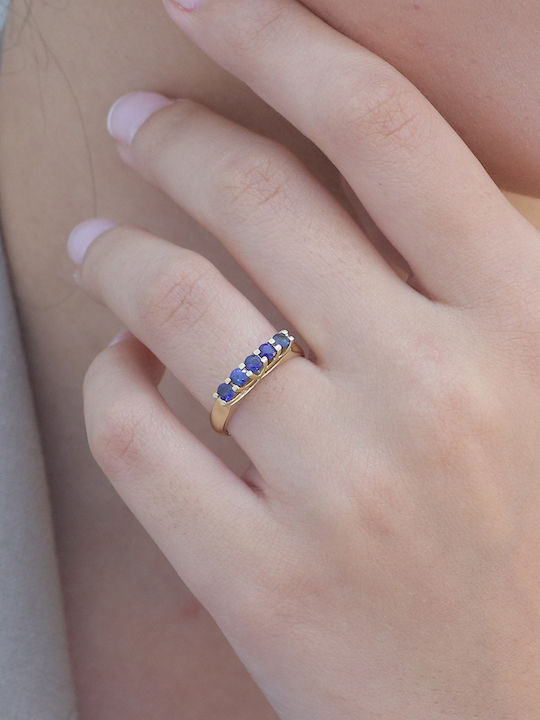 Damen Ring mit Steinen aus Gold 18K
