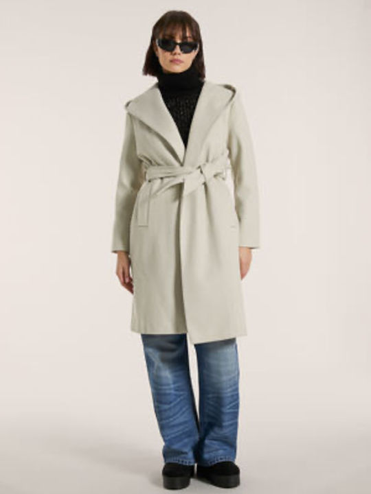 Γυναικείο Off White Παλτό