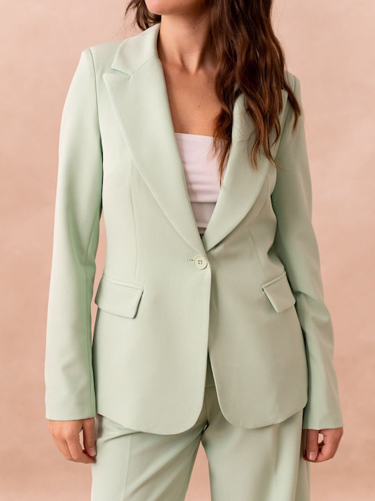 Attentif Blazer pentru femei Cu talie Sacou Dark Blue