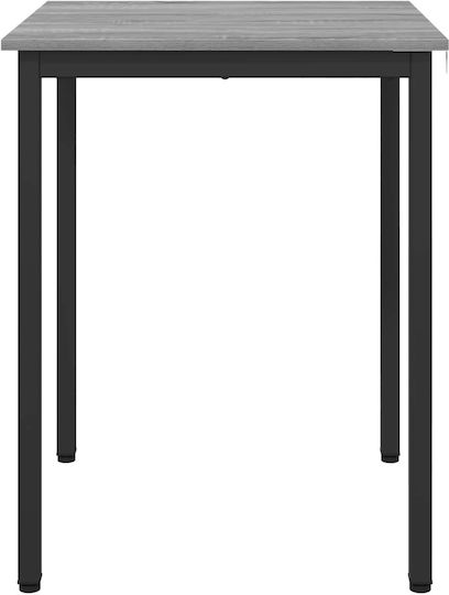 vidaXL Sonoma Dining Table Wooden with Metal Frame 60x60x75cm