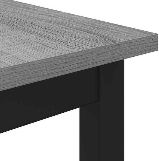 vidaXL Sonoma Dining Table Wooden with Metal Frame 60x60x75cm