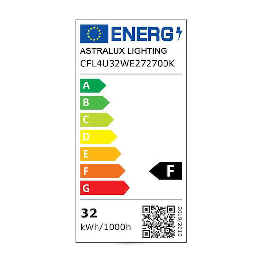 Astralux Λάμπα Οικονομίας 32w 4u E27 2700k