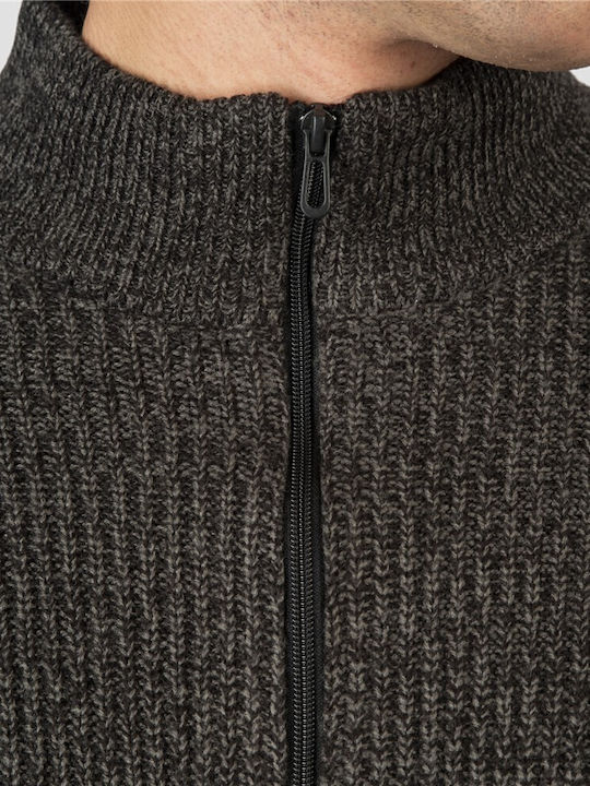 Cardigan Tricotat pentru Bărbați Neagră