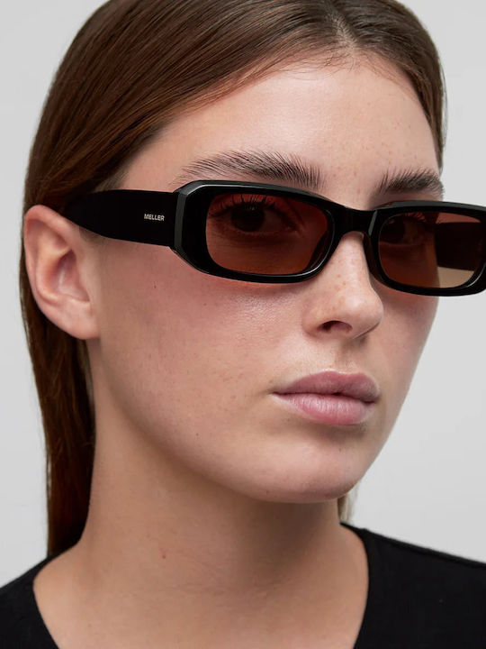 Meller Sisi Unisex Sunglasses with Black Plastic Frame and Orange Polarized Lens SIS-TUTGBROWN