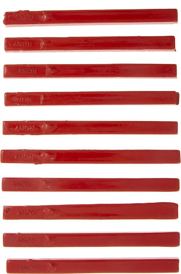 Set Of 10 Red Sealing Wax Sticks Rony S-wax-10