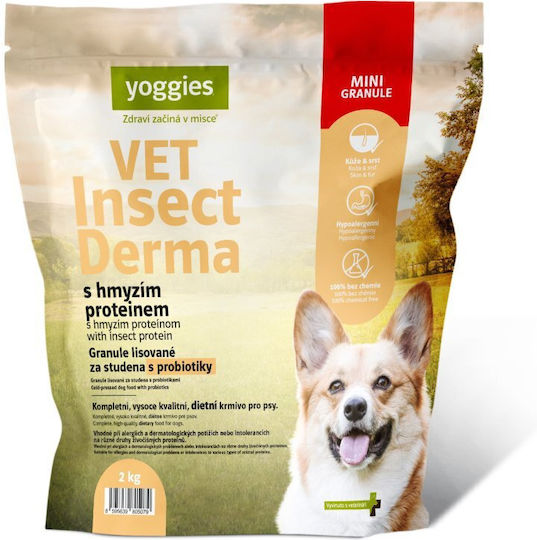 Ξηρά Τροφή Σκύλου Vet Insect Derma Πρωτεΐνη Εντόμων & Προβιοτικά Ψυχρής Έκθλιψης Cold Pressed Yoggies Normal 2 Kg