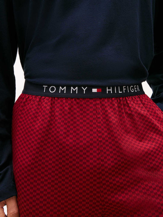 Tommy Hilfiger Χειμερινή Ανδρική Πιτζάμα Βαμβακερή Desert Sky