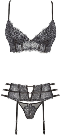 Beauty Night Fashion Ileen 3-teilige Sexy Dessous-Set Schwarz