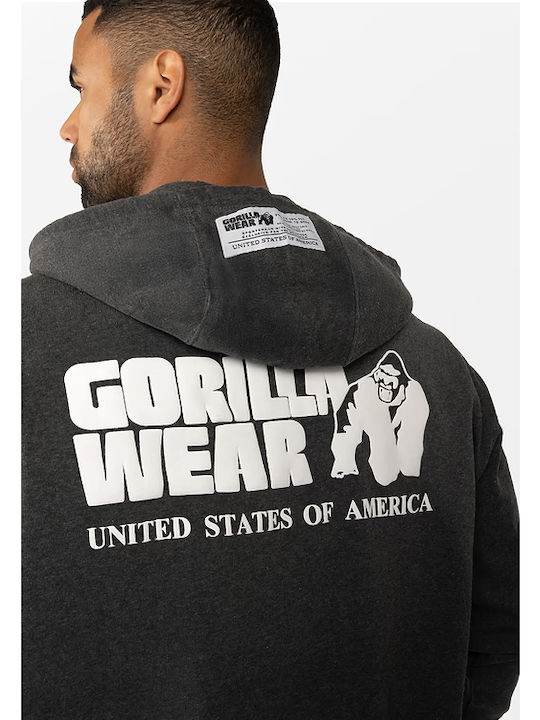 Sweatshirt with Hood Dark Gray Melange