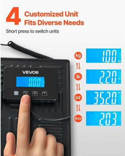 Vevor Electronic Precision Commercial Scale with Weighing Capacity of 300kg and Division 60gr
