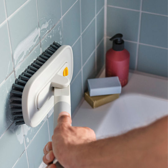 Почистваща Четка За Плочки Joseph Joseph Cleantech 6500022 31 См С Отвор За Закачане Сива Жълта