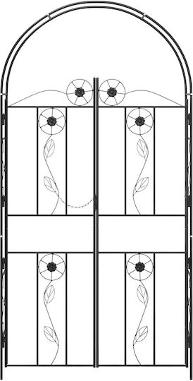 Gartenbogen aus Metall in Schwarz Farbe 115x37x226cm