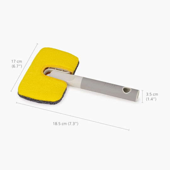 Surface Cleaner 2 in 1 Joseph Joseph Cleantech 6500012 18.5 Cm Soft Handle Grey Yellow