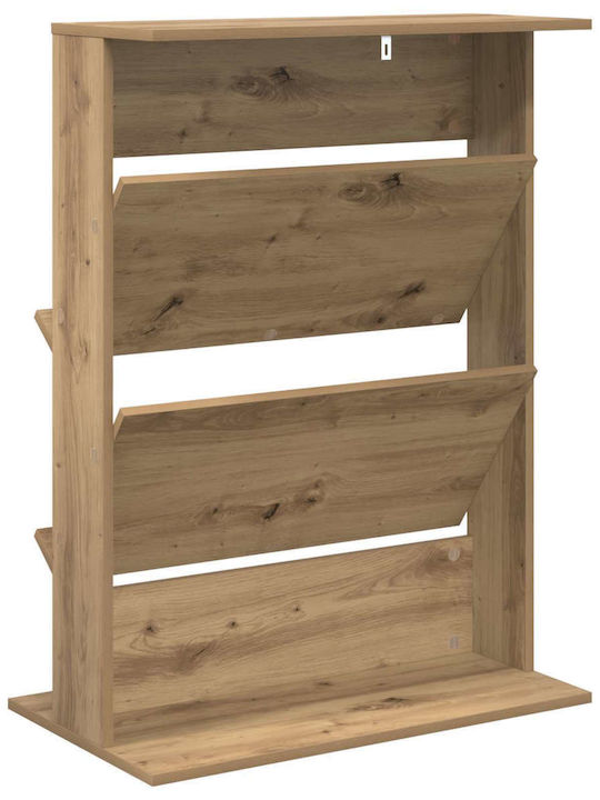 vidaXL PU Magazine Rack Brown 70x41x96cm