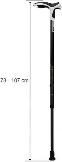 Orthia 05.10.097 Ergonomic Adjustable Walking Stick White