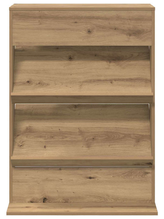 vidaXL PU Magazine Rack Brown 70x41x96cm