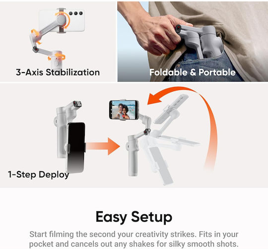 Insta360 Flow 2 Plus Ai Tracker Image Stabilizer Phone Stabilization System Ai Tracking Built-in Tripod Selfie Stick Iphone Android
