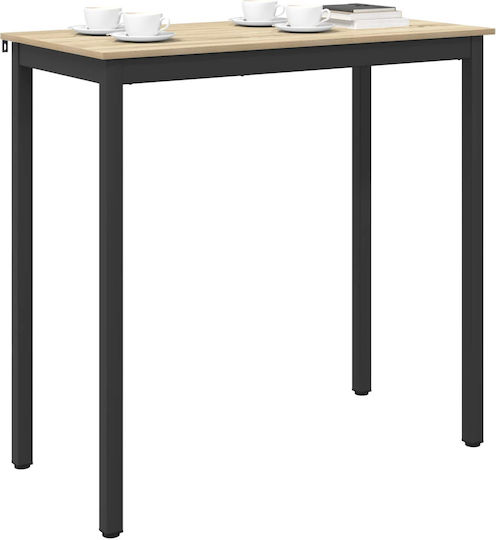 Bar Table Wooden Beige 110x55x105cm