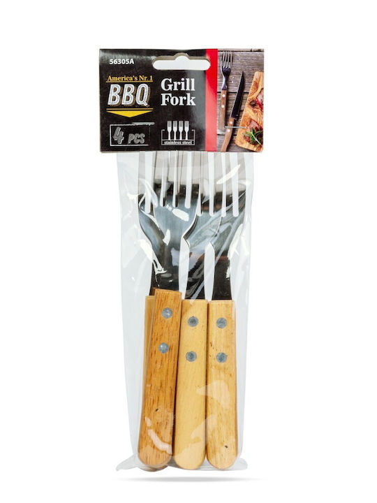 Alista Home Set de Furculițe Alimente De lemn Gri 19cm 4buc