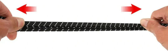 Verk Group Elastischer Fahrradträger-Gurt Haken 60cm Schwarz