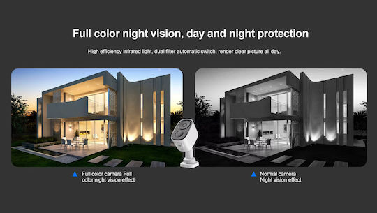 Vstarcam BG54 IP Surveillance Camera 4G Full HD+ 3MP Waterproof Battery Powered with Two-Way Communication and Lens 4mm