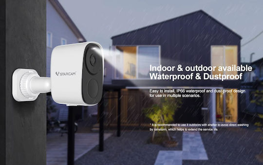 Vstarcam BG54 IP Surveillance Camera 4G Full HD+ 3MP Waterproof Battery Powered with Two-Way Communication and Lens 4mm