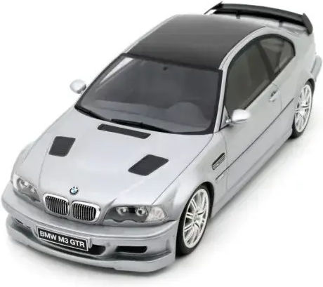 Machetă Mașină BMW E46 M3 GTR Street Titan Argintiu Metalizat 354 2001 1:18 Otto Models Ot1128