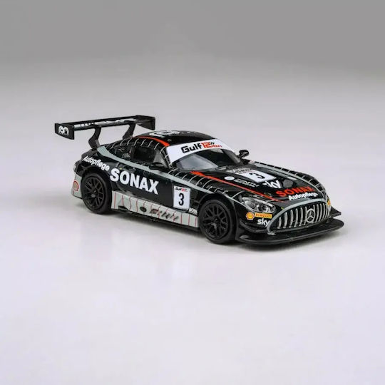 Machetă Auto Mercedes-Benz AMG GT3 Gulf 12h Ram Racing Sonax Negru Alb 1:64 Para64
