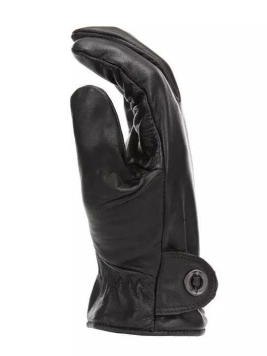 Longhorn Rodeo Winter Men's Motorcycle Gloves Leather Black