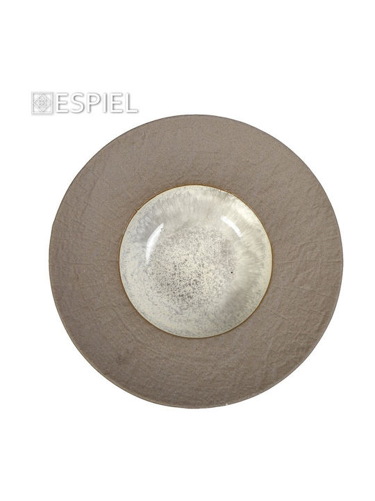 Espiel Spirit Plate Soup Beige with Diameter 28cm