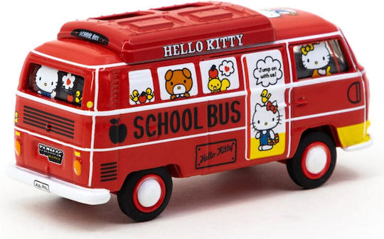 Моделна Фигура Автомобил Volkswagen T2 Училищен Автобус Hello Kitty 1:64 Tarmac