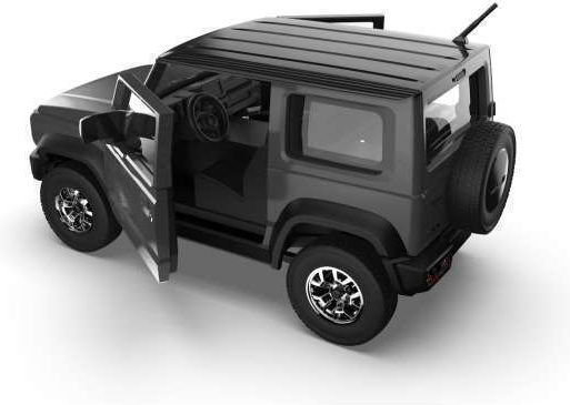 Machetă Mașină Suzuki Jimny Jb74 2018 Negru Ldh Scara 1:64 BM Creations