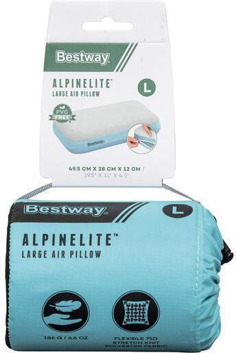 Inflatable Pillow Bestway Alpinelite Large Air Pillow 49.5 X 28cm White Blue 69625_1