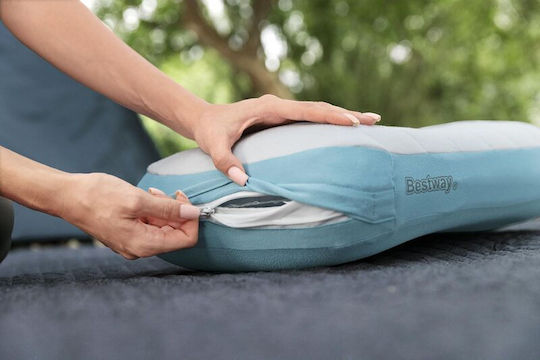 Inflatable Pillow Bestway Alpinelite Large Air Pillow 49.5 X 28cm White Blue 69625_1