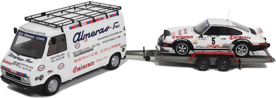 Set Machete Auto Citroen C35 Almeras Service Cu Remorcă Auto Rallye De Portugal 1981 Scara 1:18 Ot374