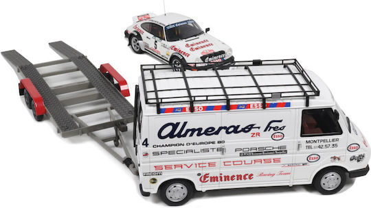 Set Machete Auto Citroen C35 Almeras Service Cu Remorcă Auto Rallye De Portugal 1981 Scara 1:18 Ot374