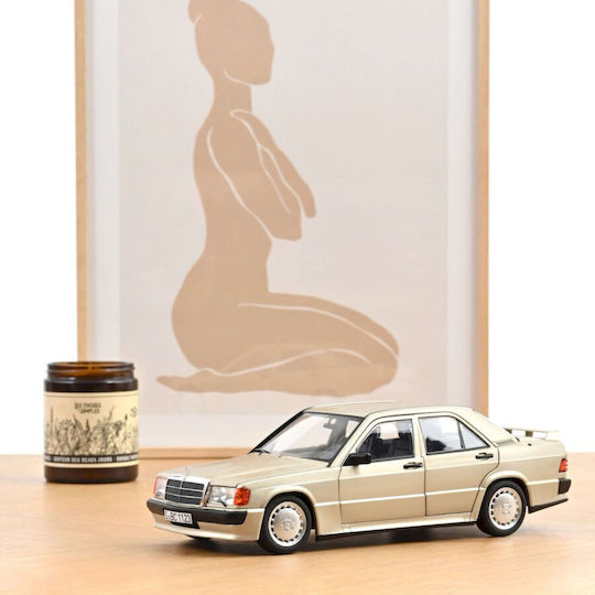 Macheta Mașină Mercedes-Benz 190e 2.3 16v Auriu Metalizat 1984 Scara 1:18 Norev