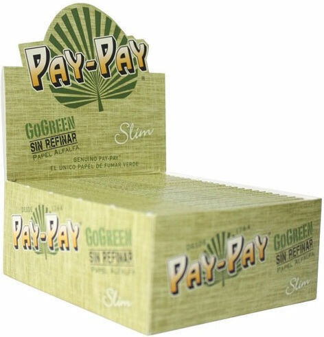 Pay Pay Gogreen Листчета за свиване на цигари Кинг Сайз Слим 50 листове 50бр