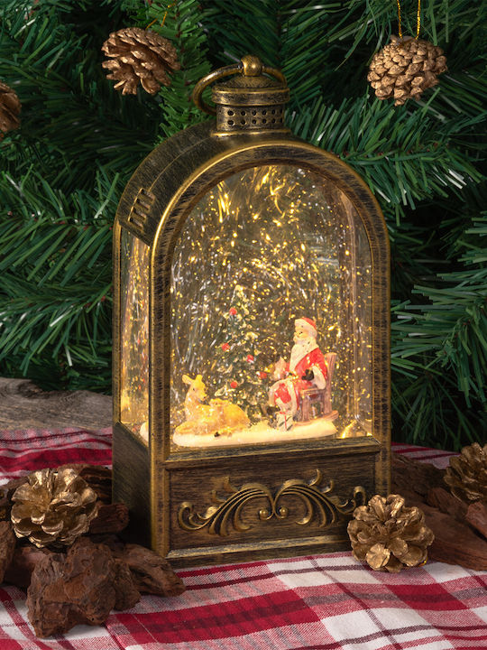 Christmas Snowball Illuminated with Santa Claus 11x24cm