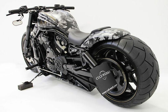 Cult Werk Motorrad-Kennzeichenhalter und -rahmen Hd-rod012-ch