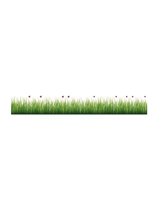 Διακοσμητικό Αυτοκόλλητο Τοίχου Grass & Ladybugs Βινυλίου 1τμχ Ango