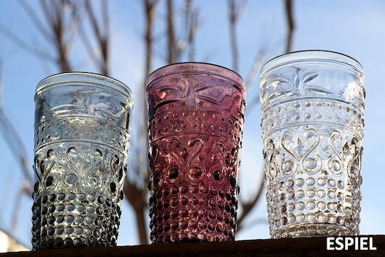 Espiel Set of Glasses Water made of Glass in Gray Color 550ml 6pcs
