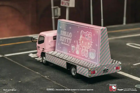 Macheta Auto Mitsubishi Fuso Canter Hello Kitty Billboard Maßstab 1:64