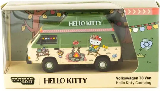 Macheta Auto Volkswagen T3 Van Hello Kitty Camping 1:64 Tarmac Works