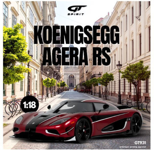 Макет Автомобил Koenigsegg Agera Rs Дълбоко Червен 2017 1:18 Gt Spirit Gt931